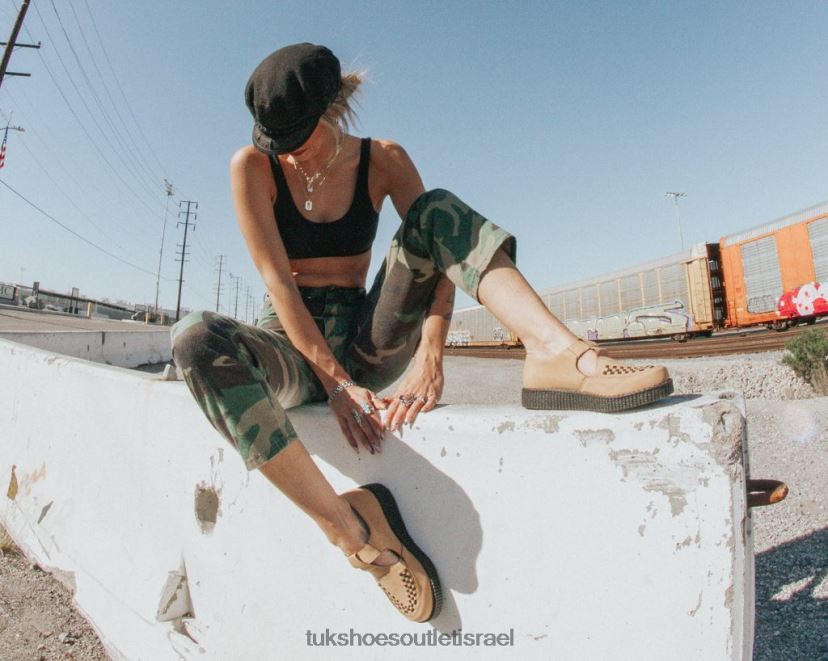 T.U.K. Footwear הַנעָלָה נשים סנדל טבעי מצחצח viva low JBPR110 לְהִשְׁתַזֵף