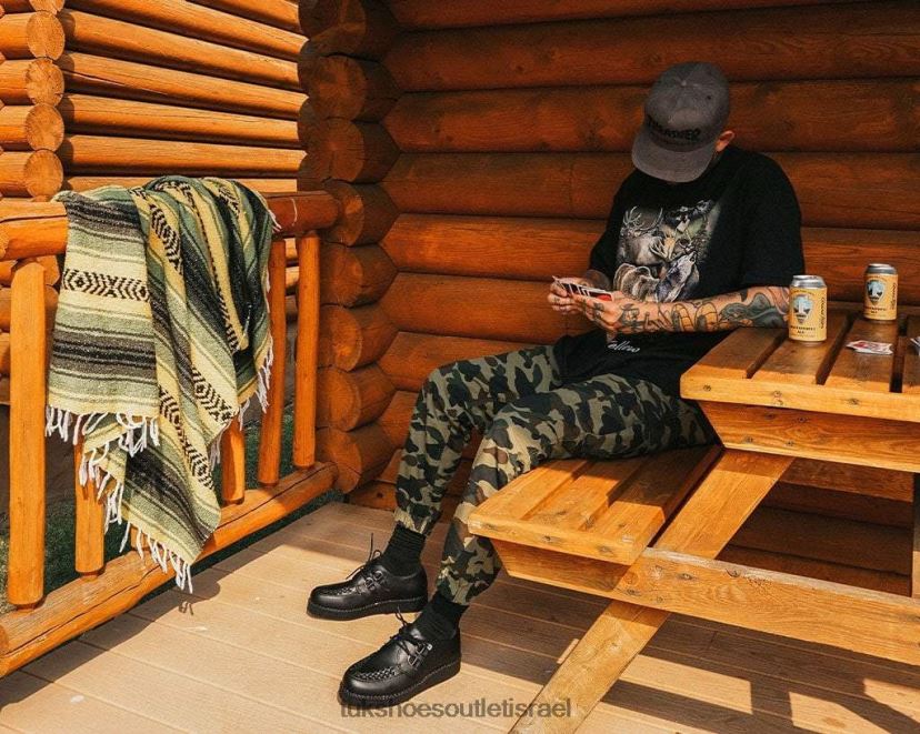 T.U.K. Footwear הַנעָלָה נשים viva low creeper JBPR64 שָׁחוֹר