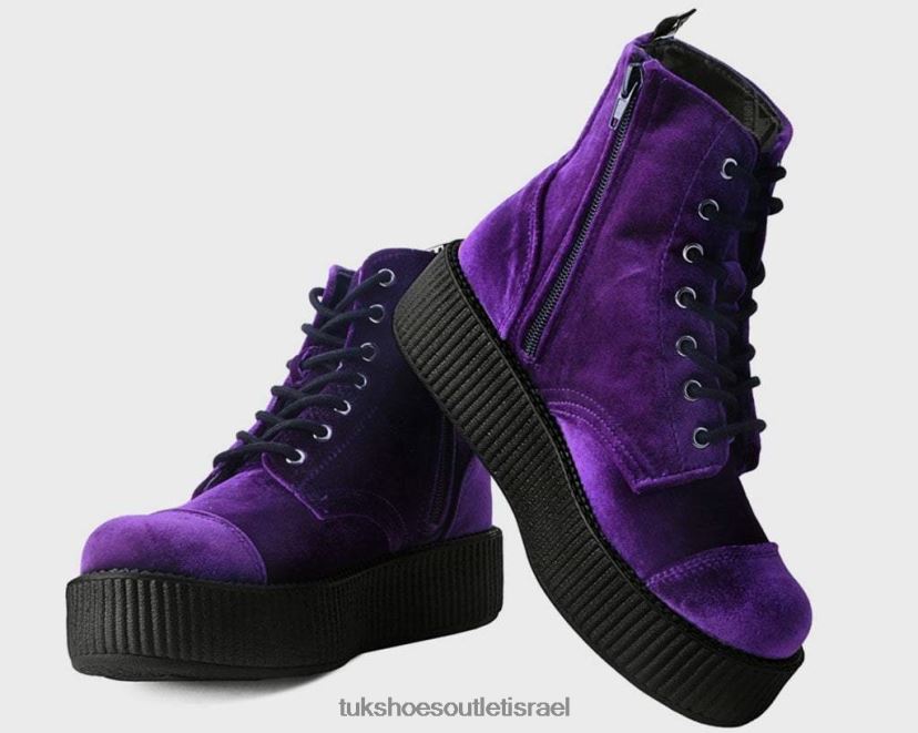 T.U.K. Footwear הַנעָלָה נשים מגף viva mondo מקטיפה JBPR198 סָגוֹל