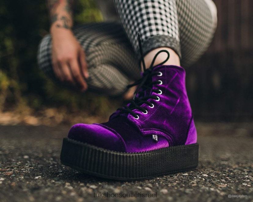 T.U.K. Footwear הַנעָלָה נשים מגף viva mondo מקטיפה JBPR198 סָגוֹל