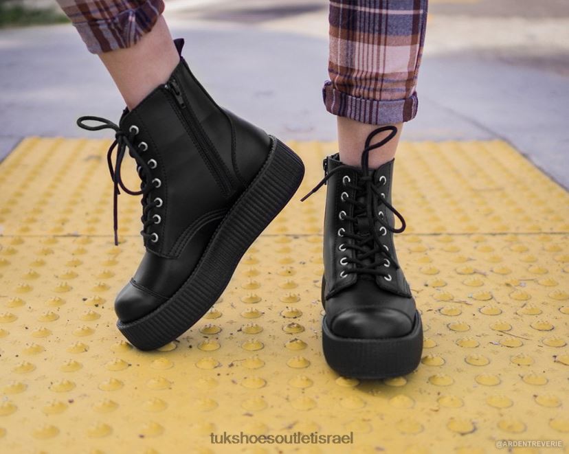 T.U.K. Footwear הַנעָלָה נשים מגף viva mondo JBPR221 שָׁחוֹר