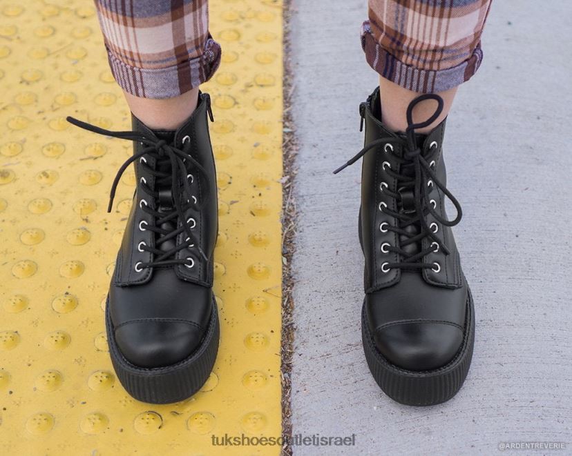 T.U.K. Footwear הַנעָלָה נשים מגף viva mondo JBPR221 שָׁחוֹר