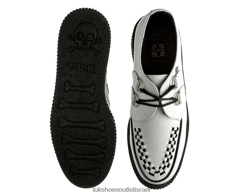 T.U.K. Footwear הַנעָלָה נשים קריפר מעור viva mondo JBPR28 לבן